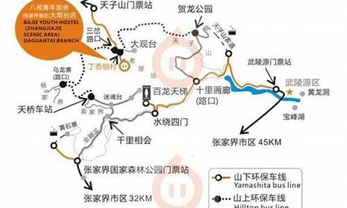 长沙至张家界旅游路线_长沙至张家界旅游路线图